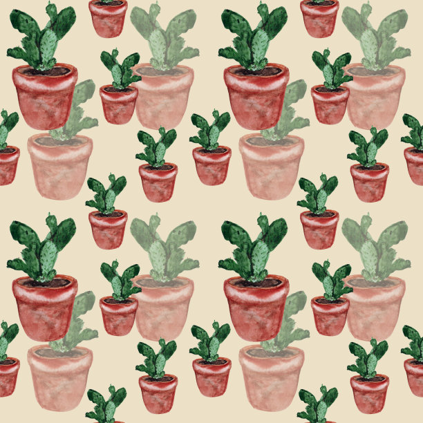 无缝模式与水彩元素。图片下载