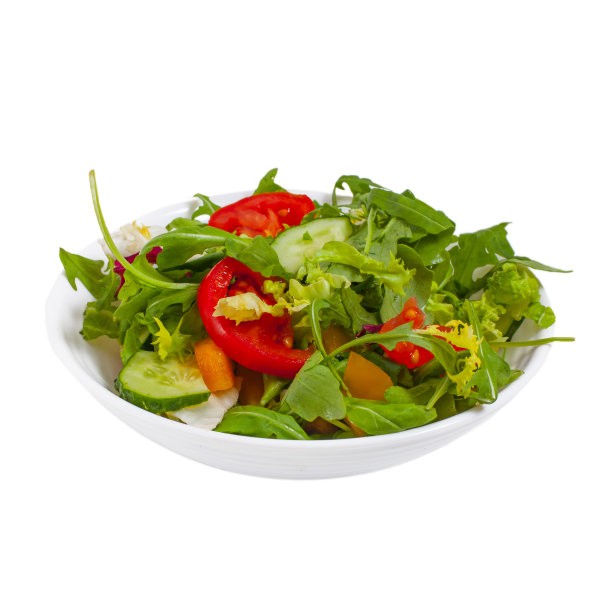 新鲜蔬菜沙拉盘，隔离图片下载