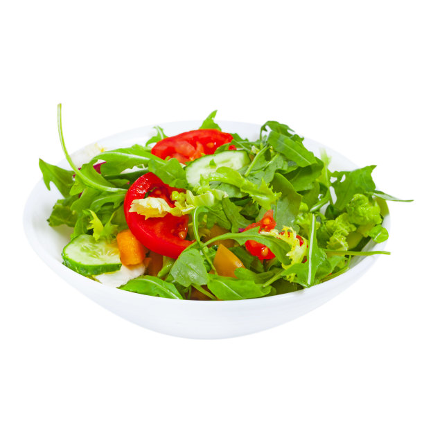 新鲜蔬菜沙拉盘，隔离图片下载