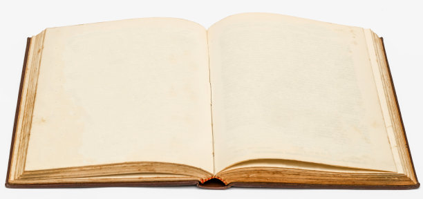 一本旧书的图片，打开，没有文字在你的页面。我图片下载