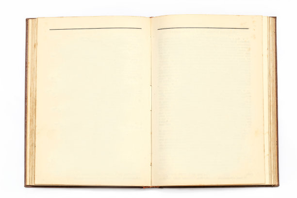 一本旧书的图片，打开，没有文字在你的页面。我图片下载