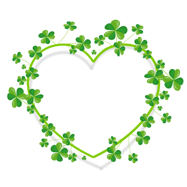 带有白色背景的三叶草横幅。图片下载