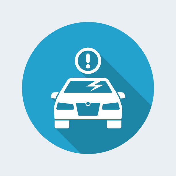 警告汽车玻璃破碎图片下载