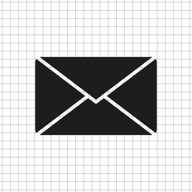 电子邮件 - 黑色矢量图标图片下载