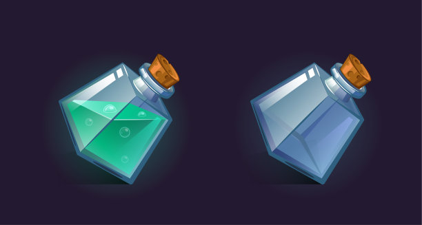 游戏瓶向量。图片下载