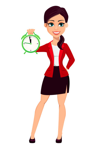 女商人卡通人物。漂亮的女人图片下载