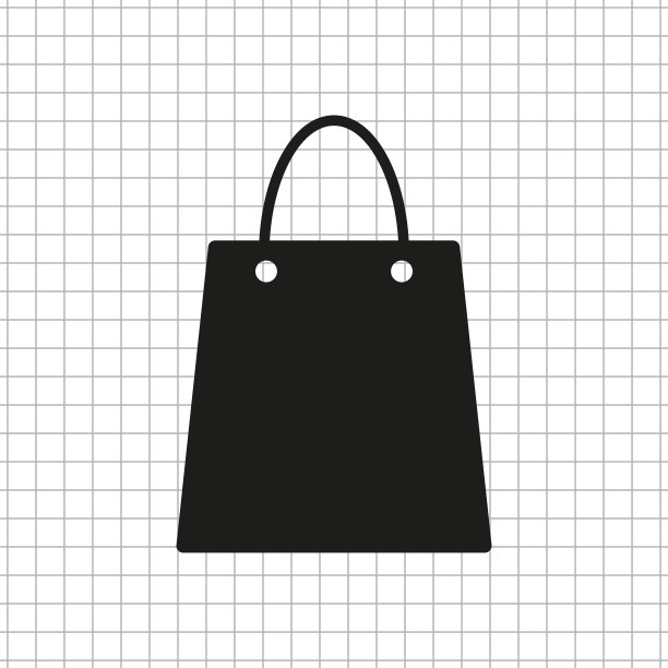 购物袋-黑色矢量图标图片下载