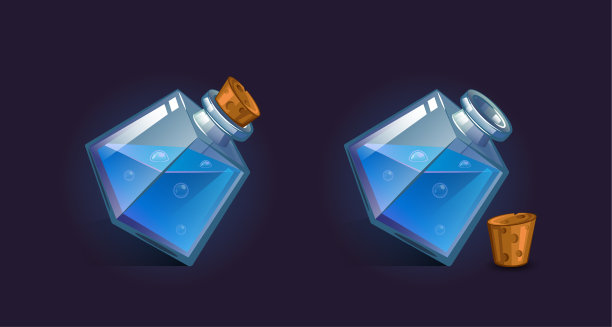 游戏瓶向量。图片下载