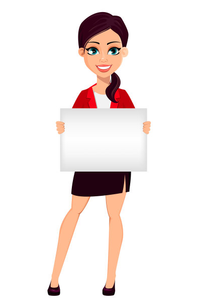 女商人卡通人物。漂亮的女人图片下载