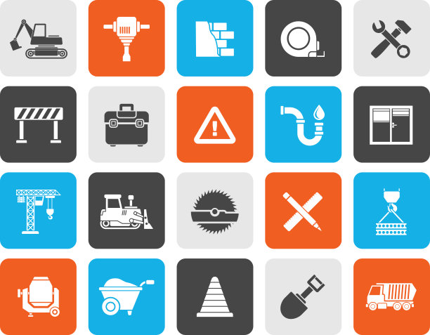 建筑和建筑图标图片下载