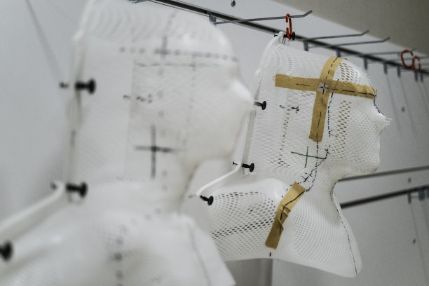 肿瘤放射(放疗)面罩。图片下载