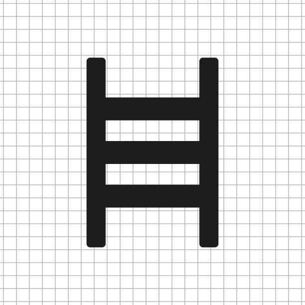 梯子-黑色矢量图标图片下载
