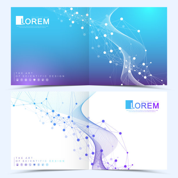 现代矢量模板方形封面小册子，传单，目录，杂志或年度报告。商业、科技设计。连接线和点。行神经丛。卡片表面图片下载