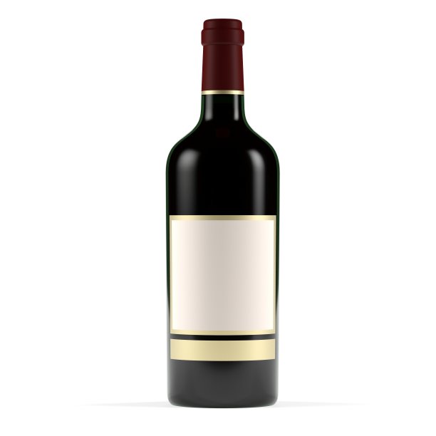 有空白标签的红酒瓶子图片下载