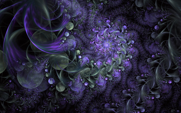 仙子无限抽象花卉图案。明亮的颜色和闪闪发光的纹理。图片下载