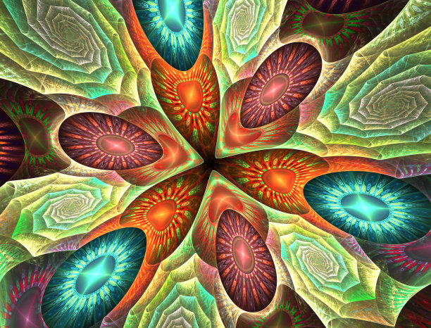 几何设计，万花筒的马赛克图片下载