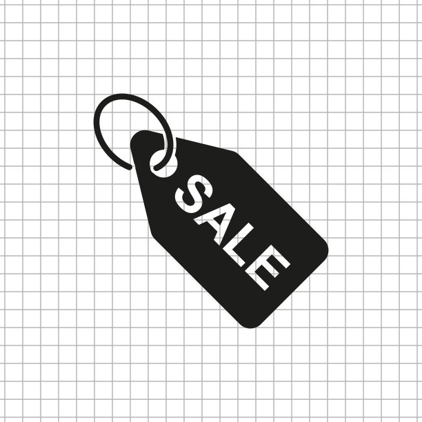 销售标签-黑色矢量图标图片下载
