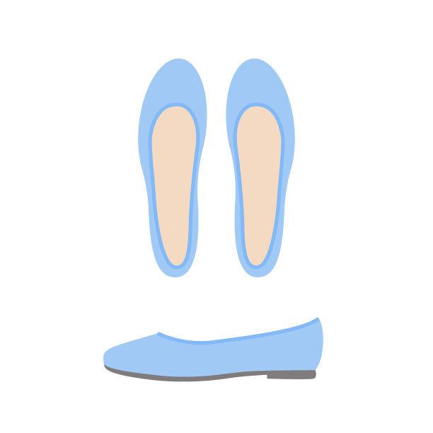 蓝色鞋子顶部和侧面视图。女人的经典鞋子图片下载