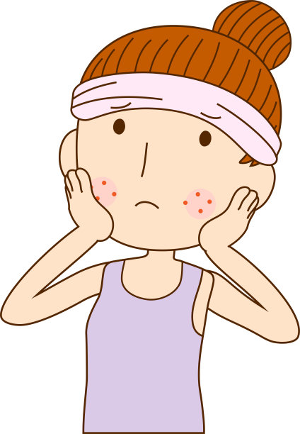 一个粗糙皮肤的女人的插图图片下载