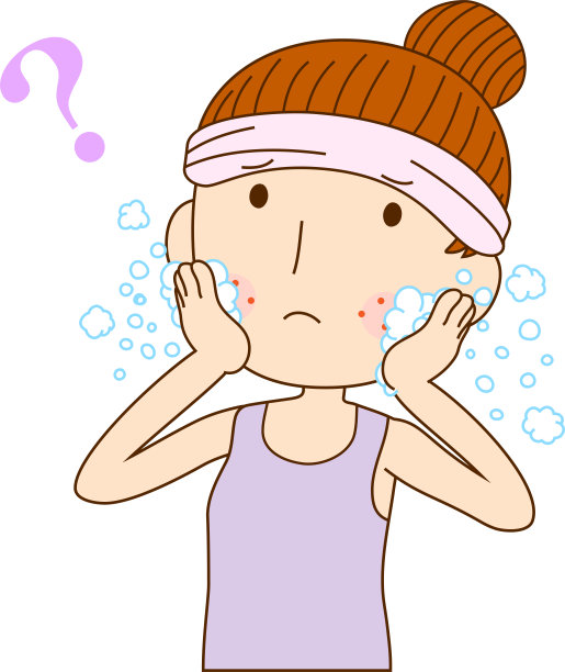 一个粗糙皮肤的女人的插图图片下载