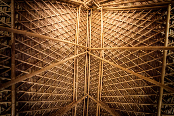 巴厘岛的竹屋顶图片下载