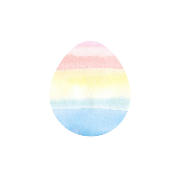 水彩插图复活节快乐。兔子和复活节彩蛋。刻字复活节快乐图片下载