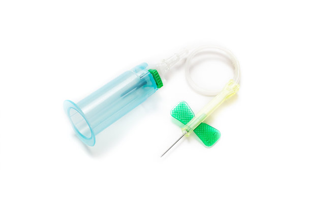 针蝴蝶在白色孤立的背景。血液收集系统。图片下载