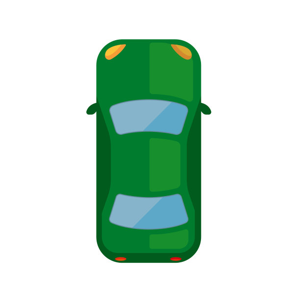 汽车(从上面看)图标/绿色图片下载