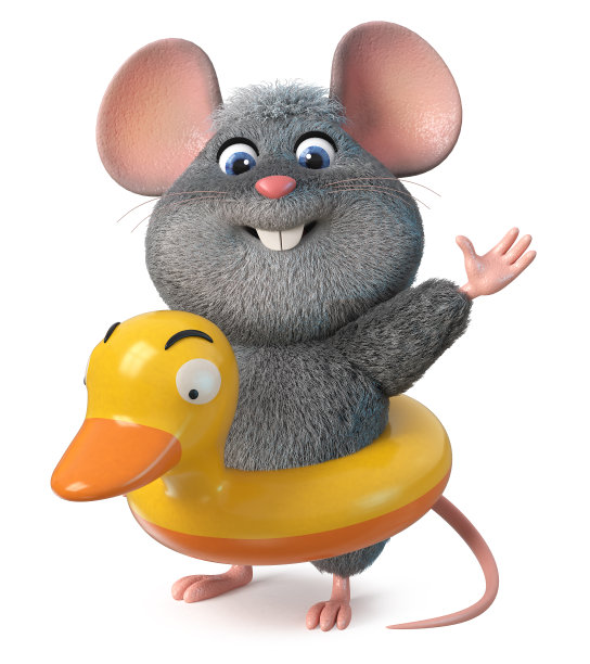 3d插图搞笑鼠标素材图片
