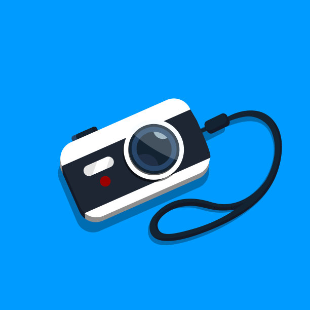 相机在平面风格图片下载