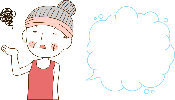 一个可爱的老女人的插图与粗糙的皮肤气泡Callout图片下载