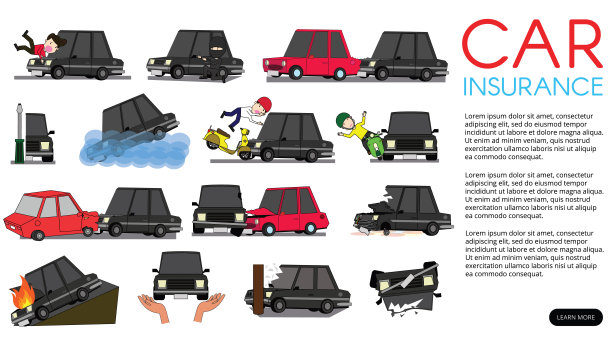 横观道路上发生事故的驾驶员车辆。图片下载