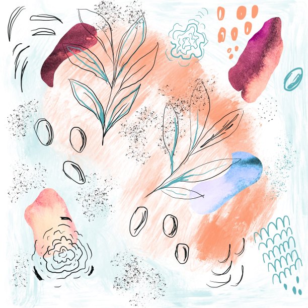 水彩插图抽象背景。可用于印刷和其他设计项目。图片下载