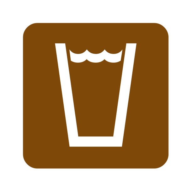 棕色饮水休闲标志图片下载