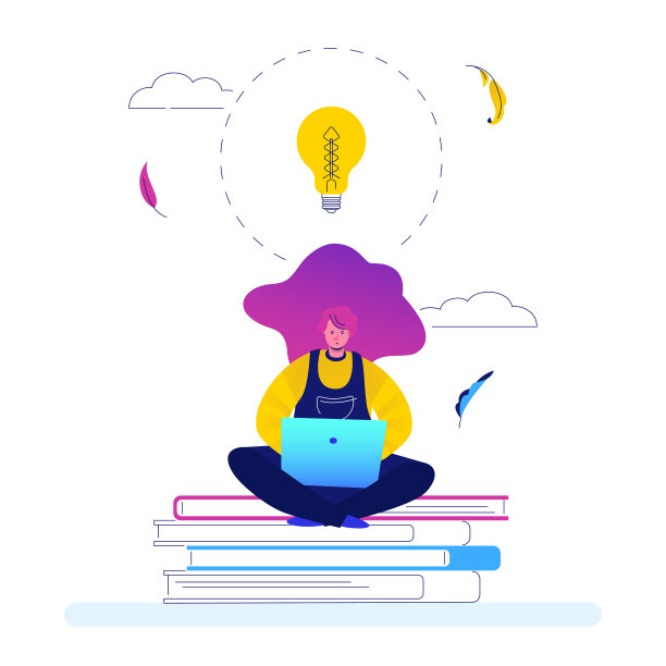 创造性的工作-平面设计风格的插图图片下载