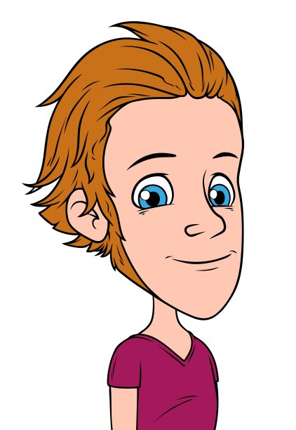 卡通男孩人物肖像矢量头像图片下载