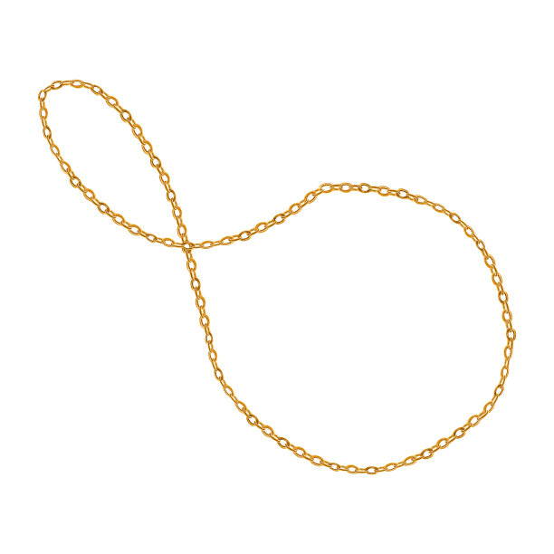 金链魅力插图。水彩手绘时尚配件。图片下载