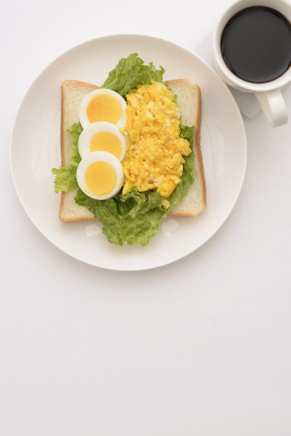 面包、鸡蛋和咖啡图片下载