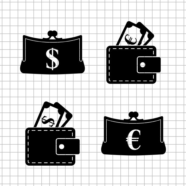钱包矢量图标图片下载