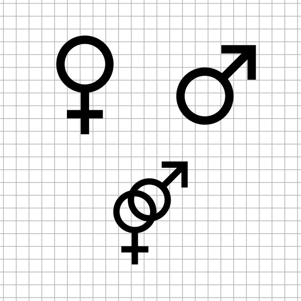 男女矢量图标集图片下载
