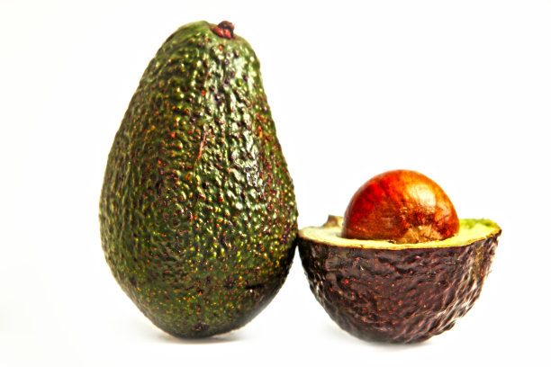 鳄梨和白色。图片下载