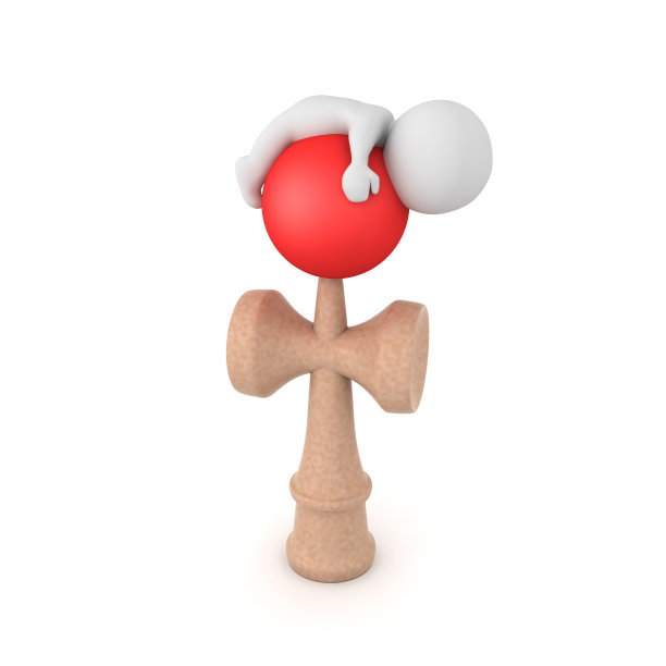 3D角色睡在kendama上图片下载