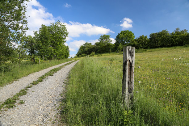 田间有电围栏图片下载