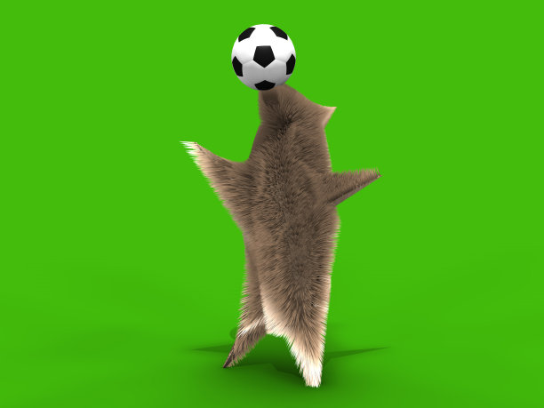 可爱的足球吉祥物抱球图片下载