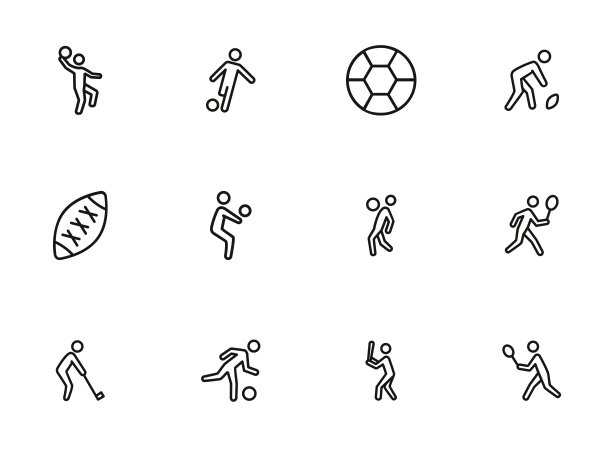 球类游戏线图标设置图片下载