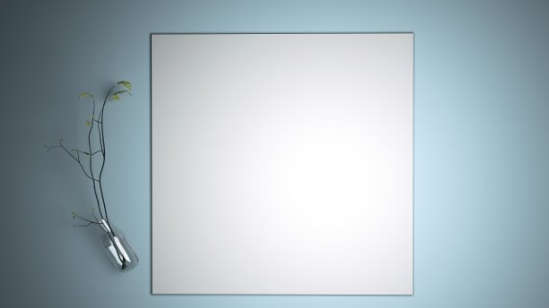 花瓶与纸卡便条。三维渲染图片下载