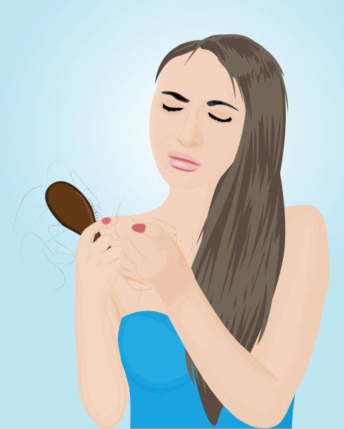 脱发。矢量图图片下载