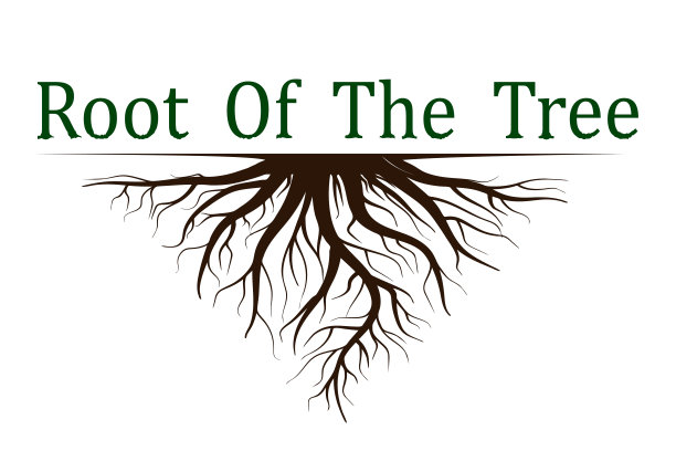 有根的生命之树。矢量插图图标孤立在白色背景图片下载