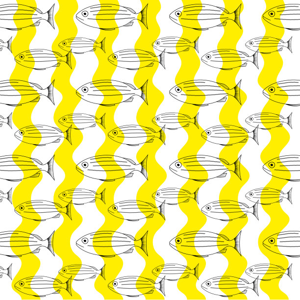 背景轮廓鱼-矢量图片下载