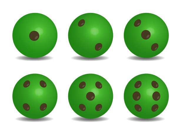 3d绿色矢量骰子图片下载